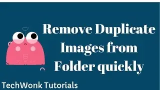 Remove Duplicate Images from Folder quickly | TechWonk Tutorials