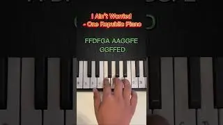 I ain't worried - One Republic (Top Gun: Maverick) easy piano tutorial! #shorts #fypシ #piano