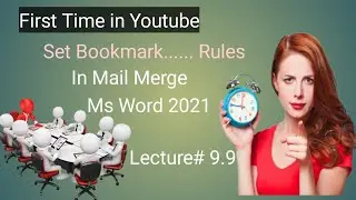 Set Bookmark Rules In Mail Merge / Tutorial of Ms Word Lecture# 9.9