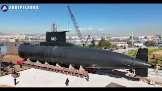 Το Ιστορικό Υποβρύχιο «Πρωτεύς» (S-113) Μεταφέρθηκε με επιτυχία στη Μαρίνα Φλοίσβου #submarine