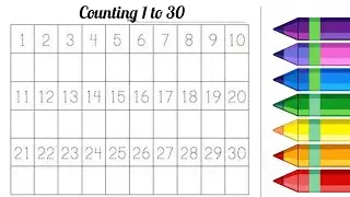 How to learn and write counting ||@Ayatlearning || Counting  1 to 30 || trace numbers 1 to 30 