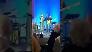 Leah Joy Royer leading worship at Seaglass with Dustin Royer on Bass - Singing Majesty