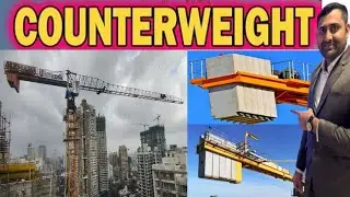 What is Counterweight in Hindi | Tower and Stationary Crane | Mobile Crane @SafetyTrainerNebosh