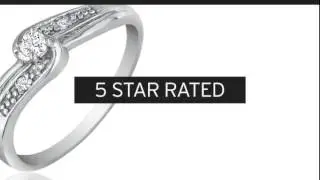 1/10ct Diamond Promise Ring with Thick Band in 10k White Gold - SuperJeweler.com