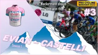 EVIAN - CASTELLI // E.03: Controversial win? // Pro Cycling Manager 2023 (Career)
