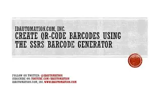 How to create #QRCode Barcodes using the Native Barcode Generator for SSRS