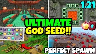 Ultimate GOD SEED For Minecraft 1.21 Pocket edition🔥 || 3 Golden Enchanted Apple At Spawn😳