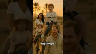 Prince Harry&rsquo;s Family Camel Ride in the Desert! #PrinceHarry #FamilyAdventure #TravelGoals #Shorts