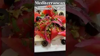 How2 make a Mediterranean Summer Salad #shorts 🍉