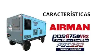 Caracter&iacute;sticas Compresor de tornillo AIRMAN modelo PDSG750VRS
