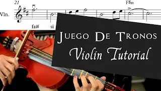Game Of Thrones Violin Tutorial + Partitura + Pista de Piano / Juego De Tronos / Como Tocar
