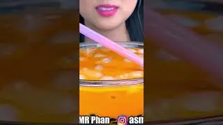 ASMR BOBA TEA DRINKING STICKY EATING SOUNDS ASMR Phan #shorts