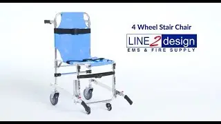 LINE2design 4 Wheel Evacuation Emergency Stair Chair 70010-BL