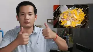 ASMR COOKING Spider squid with bell peppers ឆាមឹកពីងពាងជាមួយនឹងម្ទេសប្លោក #trending #food #trending