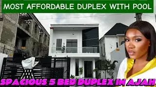 HOUSE FOR SALE IN LEKKI LAGOS NIGERIA:WELL BUILT 5 BED DETACHED DUPLEX+POOL+BQ IN AN ESTATE IN AJAH