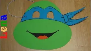 Ninja Schildkröte Maske basteln - How to make  Ninja Turtle Mask - Делаем черепашку ниндзя