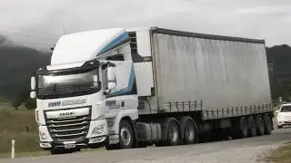47 DAF Trucks on the Road around New Zealand's South Island