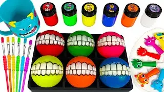 Satisfying Video | Making DIY Crazy Giant Smile Balls Sprunki Mixing Color Rainbow Lollipops ASMR