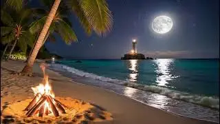 🌴 Healing Ocean Ambience on a Tropical Island Maldives with Soothing Paradise & Waves for Relaxation