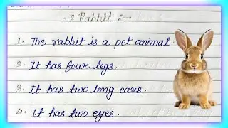 5 lines essay on rabbit || essay on rabbit in english || essay writing on rabbit 
