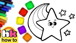 Shooting Star Drawing | Drawing And Coloring for Kids | Chiki Art | HooplaKidz How To