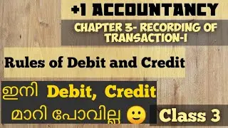Rules of Debit and Credit | +1 Accountancy | Chapter 3 - Recording of transactions