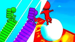 Bridge Race vs Snow Race 3D 🦁🍀 Max Level Gameplay Walkthrough Android iOS K8T4