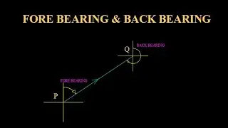 FORE BEARING AND BACK BEARING !! Fore bearing and back bearing in surveying