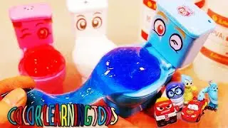 Learn Colors Kids with Moko Moko mokolet toilet candy Japanese sweet candy drink from toilet soda