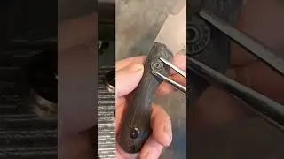 Making of a knife screw logo #outdoors #edc #blade