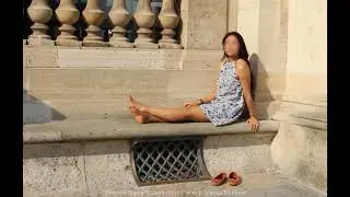 Attractive young Asian woman soles feet  - Video 1