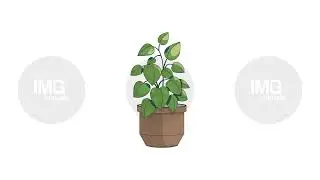Lush leafy houseplant in ceramic pot 2D cartoon object animation