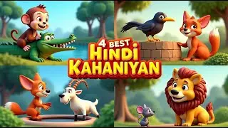 4 Best Hindi Kahaniyan | Hindi Animated Moral Stories for Children | 10 Minutes | Animal Stories