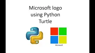 Make Microsoft logo using python turtle | Microsoft logo using python | Python turtle