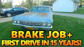 1965 Impala - Repairing Brakes and FIRST DRIVE in 15+ Years! (Old Car Revival)