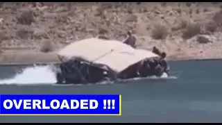Overloaded to the MAX Pontoon BBQ Party Boat fail