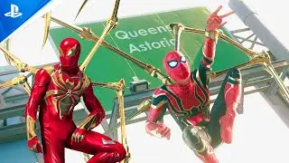 No Way Home Iron Spider and Comic Iron Spider Clash Against Sandman Boss - Spider-Man 2 PC