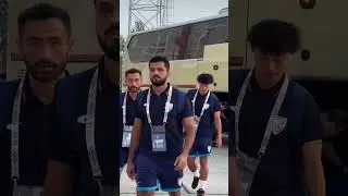 The #BlueTigers have arrived at the Hisor Central Stadium 🐯