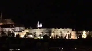 Seeing Prague Castle at night time in Prague the Czech Republic 🇨🇿