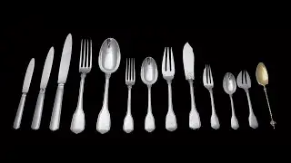 Lapparra - 204pcs. Antique Louis XV French 950 Sterling Silver Flatware Set + Storage Chest !