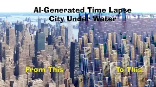 AI-Generated Time Lapse: Rising Ocean Causes a Mega City Flooding