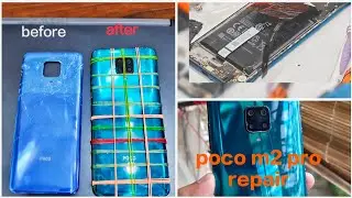 Poco m2 pro back glass replacement and charging flex repair at home #viral#trending#pocom2pro
