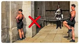 CLASSIC: German Bodybuilder Visits Horse Guards and Decides to March!