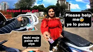 Helped a Cute girl in between road | helping girl in lockdown | Bikers Helping People DJ Prince vlog