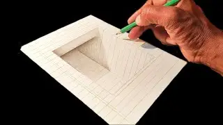 Very Easy !! How To Draw 3D Hole - Anamorphic Illusion - 3D Trick Art on paper | 3D Tricks