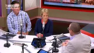 TV reporter dive-bombed by cicadas