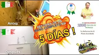 REFORMA de un BA&Ntilde;O COMPLETO en 5 dias 🤩 Devolvemos 250&euro;/dia de retraso ⏳💸 Reformas innovalini 🧰