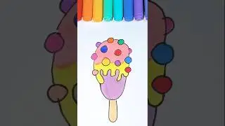🍦 Coloring Fun Art #colorfulfun #art #colorfulart #satisfying #coloring #relaxing #colors