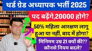 Is 50% women reservation applicable in third grade teacher recruitment or not?? Minimum age is 18...
