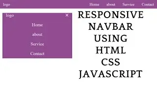 Responsive navbar using html css and javascript
